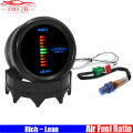 2" 52MM Air Fuel Ratio Gauge with Narrowband O2 Oxygen Sensor 0258006028 AFR Gauge Meter Rich Lean for Gasoline Car 12V. 