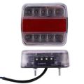 2 piece ECD Germany LED Tail Light for Trailers - 12 V - with E4 Approval Mark - with 14 LED Bulbs - Waterproof - Trailer Lighting Rear Light. 