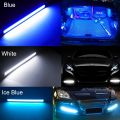 20PCS 17CM LED DRL Waterproof Driving Daytime Running Lights Strip 12V COB LED Car Aluminum Stripes Lights.