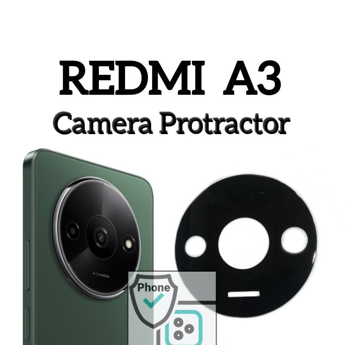 REDMI A3 back Camera lens 3D tempered Glass Protector for Xiaomi Redmi A3 Premium Quality full lens cover for  xiaomi redmi a3