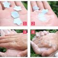 Exceart Portable Soap Paper Sheets Disposable Hand Washing Bath Toiletry Paper Soap Petals Soap Flakes with Storage Tube for Home Travel Camping Hiking. 