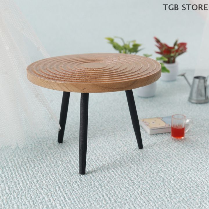 1:12%20Dollhouse%20Miniature%20Round%20Table%20Tea%20Table%20Doll%20Home%20Coffee%20Table%20Furniture%20Decor%20Toy%20Micro%20Scene%20Construction%20Props%20-%20Image%204