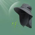 Summer Sun Hats UV Protection Outdoor Hunting Fishing Cap For Men Women Hiking Camping Visor Bucket Hat Neck Flap Fisherman Hat.