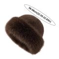 New Fluffy Fur Winter Hat Solid Color Thicken Bucket Hat Cold Windproof Berets Chrismas s.
