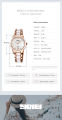SKMEI 2175 WOMEN CERAMIC ALLOY LUXURY FASHION WATERPROOF WATCH.
