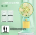 Portable Handheld Rechargeable Mini Fan Long Battery Life USB Electric Fan for Home Use Plastic Material from Mainland China. 