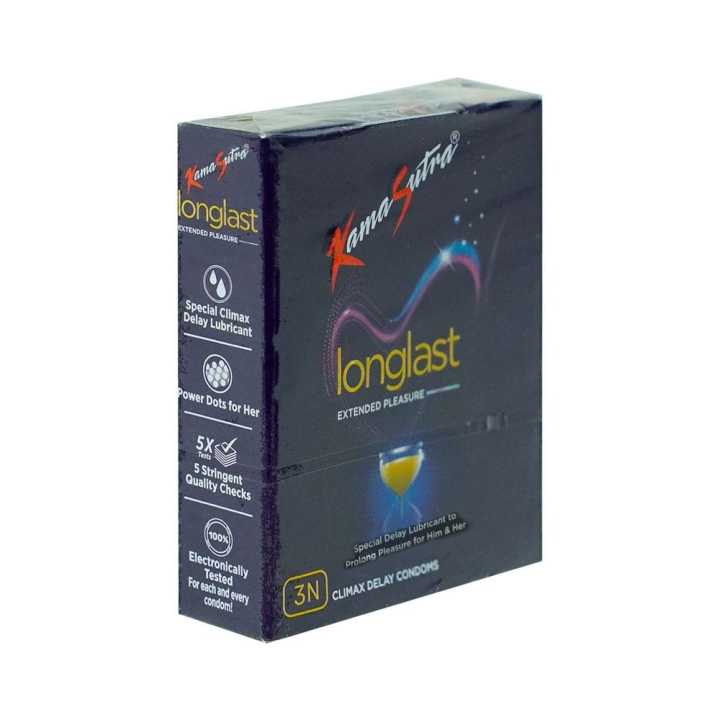 Kama~sutra Long~Last Climax Control Delay Super Dotted Condom 3N For Men !! Special Climax Delay Lubricant 4.5%