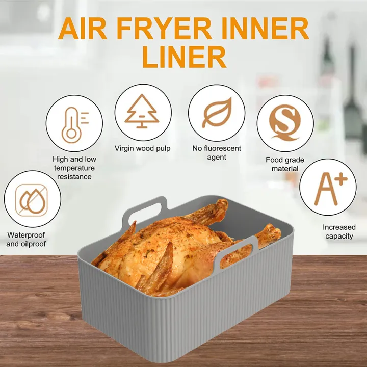 2Pcs%20Air%20Fryer%20Silicone%20Pot%20Air%20Fryer%20Liner%20Heat%20Resistant%20Air%20Fryer%20Silicone%20Basket%20Rectangle%20Baking%20Pan%20for%20Oven%20Microwave%20-%20Image%204