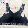 WOMEN HIGH IMPACT SPORTS BRA-V CUT-SHAPE FLEX IMPORTED COTTON. 