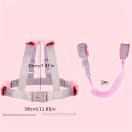 Kids Anti-Lost Leash with Pulling Rope, Anti-Lost Back Pack, Safety Strap with Spring Rope, Blue and Pink Polyester, for. 
