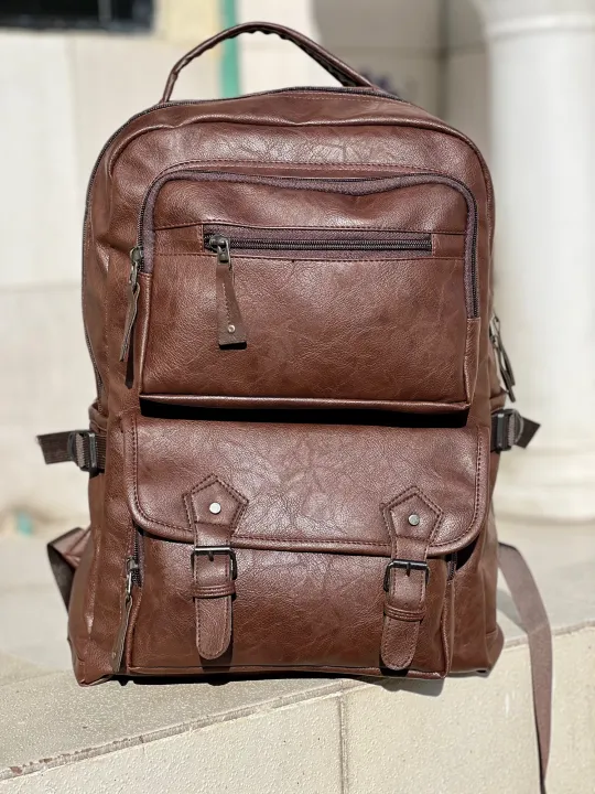 Best%20Leather%20Bag%20For%20Unisex%7C%20Backpack%20Genuine%20PU%20Fabrics%20For%20College%20And%20Office%20Purposes%20-%20Image%204