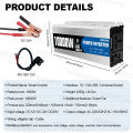 Portable 10000W Inverter 12V/24V/48V DC to 220V AC with Universal Outlet for Solar/RV/Home Backup System with USB Port & CE. 
