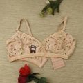 Pack of 4 Soft Cotton jercy Printed Bras for Women, Multi-Color, 03 Hooks. 