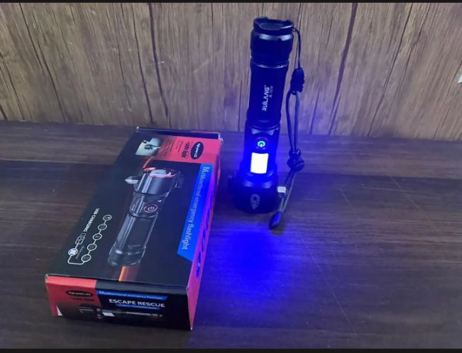 Tdplus%20Super%20Bright%20Rechargeable%20Flashlight%20ABD%20super%20Powerful%202-in-1%20Emergency%20Flashlight%20&%20Charging%20Bank%20Waterproof%20LED%20Powerful%20Torch%20(%201KM%20Range%20)%20-%20Image%202