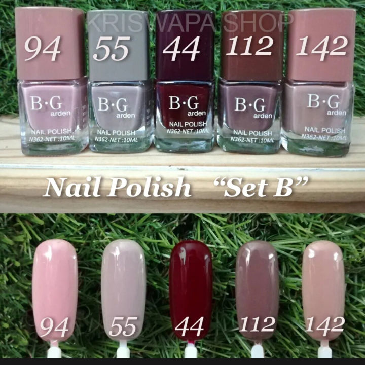 B.Garden Nail Polish Set B 5 Bottles of Beautiful Colors