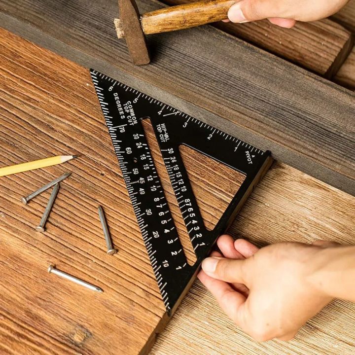 New%207Inch%20Triangle%20Ruler%20Measurement%20Tool%20Aluminium%20Alloy%20Carpenter%20Tools%20Inch%20Metric%20Angle%20Ruler%20Speed%20Square%20Woodworking%20Tools%20-%20Image%203