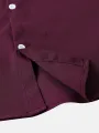 Summer Fashion Men's Short Sleeve Button Down Henley Shirts Casual Solid Beach Shirt. 