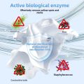 Portable Powerful Oxygen-Active Bio-Enzyme Bubble Powder Bioactive Laundry Soaker for Deep Stain Bleaching Removal for Apparels. 