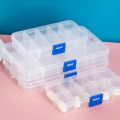 1pc Transparent 15 Grid Adjustable Plastic Jewelry Boxes Plastic Craft Organizer Storage Beads Boxes Packaging Medicine Box. 