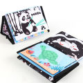 Funny Black and White Baby Cloth Book Early Educational Montessori Toy for Children Newborn Tummy Time Mirror Calendar Toys. 