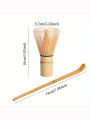 3pcs Matcha Set, Bamboo Whisk, Including Teaspoon, Ceramic Bowl, Traditional Tea Set, Home Tea Brewing Tools, Tea Set, Birthday.