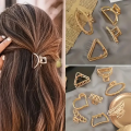 6 pieces of cute, super shiny heart-shaped hair clips, simple yet fashionable accessories for casual updo hairstyles.. 
