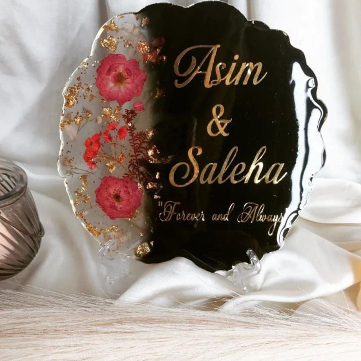 5 inch customise resin coaster/plaque