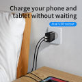 Baseus Dual USB Charger EU Plug Charger 2.1A Wall Charger Max Mobile Phone Charging Mini Adapter Travel Charger For iPhone.