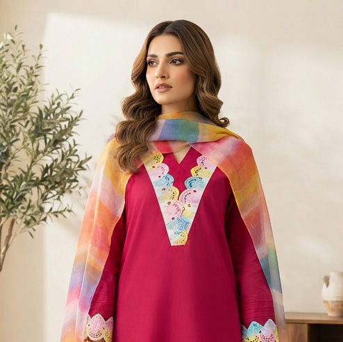 Linen%202%20Piece%20Kurti%20Kameez%20Dress%20for%20Women%20and%20Girls%20Trendy%20Stylish%20Comfortable%20Daily%20Wear%20Fabric%20-%20Image%203