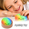 Needoh Rainbow Bun Squishy Toy Slow Rising Stress Relief Cute Simulation Shape Portable Pressure Toy For  Office Relaxation. 