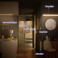 USB Rechargeable Motion Sensor Wireless LED Night Light Long Strip Bar Lamp for Kitchen Cabinet Wardrobe Bedside Staircase Tube. 