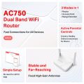 Mercusys MR20 AC750 Wireless Dual Band Wi-Fi Router | 750 Speed Multi-Mode | 2 High Gain External Antennas | IPTV and IPv6 Supported.