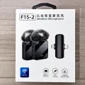F15-2 Wireless Lavalier Microphone Dual Mic 2 in 1 Clip Mic for Android iPhone Type-C Lightning 3.5mm Vlog Video Recording Interview Noise Reduction Wireless Microphone. 
