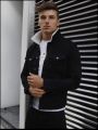 Stylish And Classy Fashionable Winter Furr Denim Jacket For Mens With White Collar. 