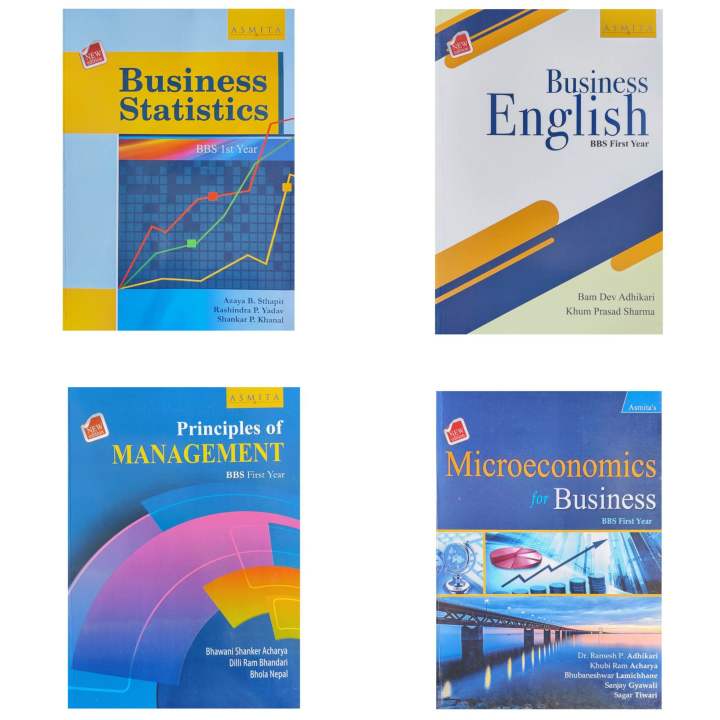 Asmita's BBS 1st Year 4 Textbook Set || Math, English, Economics & PM ...