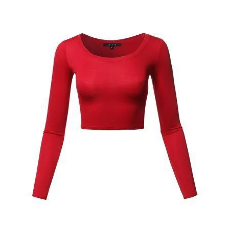 Ribbed%20Full%20sleeve%20Crop%20top%20for%20women's%20-%20Image%202