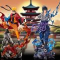 New 22cm Anime Naruto Figure Uzumaki Naruto Uchiha Sasuke Action Statue Pvc Statue Desktop Ornament Collectible Model Toy . 