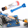 Solder Booster Aluminum alloy Booster Paste Flux Welding Soldering Oil Pusher Manual Syringe Plunger Dispenser Repair. 