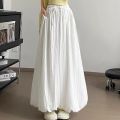 2025 Girls Korean Fashion Wide Leg Pants Female Chic Designer High Waist Trousers Lady Baggy Thin Casual Daily Pants.