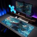 Leather Mouse Mat Oversized Demon Slayer Japanese Cartoon Anime Boys Men Computer Keyboard Mat Table Mat Placemat Game Player PC. 