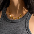 Kissmoon Trendy Charms Butterfly With Colorful Stone Stainless Steel Necklace for Women Brithday Party Necklace Jewelry. 