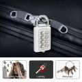 8-digit Combination Outdoor Button Waterproof Fixed Random Code Padlock Zinc Alloy Luggage Travel Smart Lock With Key Anti-theft.
