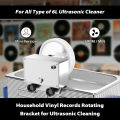6L Ultrasonic Vinyl Record Washer with Bracket Vinyl Rotating Cleaner for Wash 7-12 Inch LP EP Discs 1 RPM/MIN. 