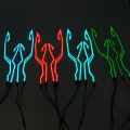 4-in-1 LED Cold Light Motorcycle Bike Helmet Strip EL Sticker Waterproof Warning Lights Motorcycle Night Riding Accessories. 