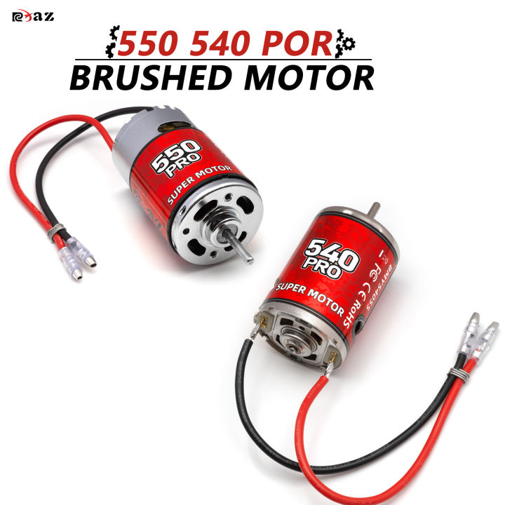 RCXAZ 540/550 Pro Brushed Motor Replacement Parts for 1/10 RC Crawler Axial SCX10 TRX4 TRX6 RC Car Boat