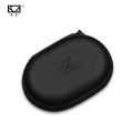 KZ Earphones Case Oval Storage Bag Headphones PU Storage Box Black Portable Hold Storage Box For KZ AS10 ZS10 ZST ES4 EDR1 ED9. 