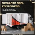 Huina 1:18 RC car 12CH Remote Controlled express delivery car loading transport car Small Cargo Truck Floating Van Small Truck.