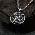 Spanish Treasure Map Personalized Shield Men's Pendant Stainless Steel Men's Jewelry. 