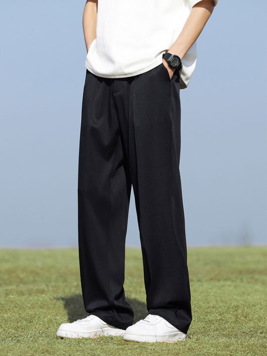 Summer%20Korean%20Men's%20Pants%20Light&Thin%20Polyester%20Elastic%20Waist%20Semi-Wide%20Loose%20Slacks%20Drape%20Suit%20Pants%20Male%20Casual%20Trousers%20-%20Image%205