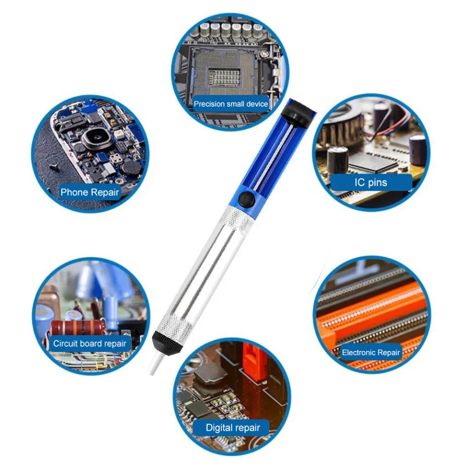 30W Electric Desoldering Gun – Portable Solder Sucker With Tin Storage Tube, 110V, Stainless Steel Nozzle For PCB & Circuit Repair